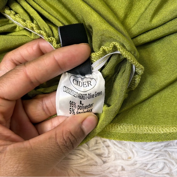 ◾️3/$25 Cider Ruched Maxi Skirt With Side Split - Picture 4 of 6